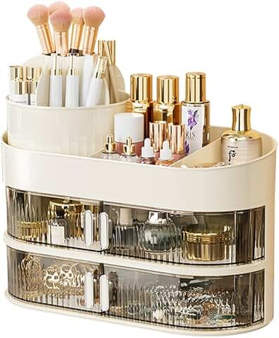 Cream cosmetic and stationery storage box with brush case