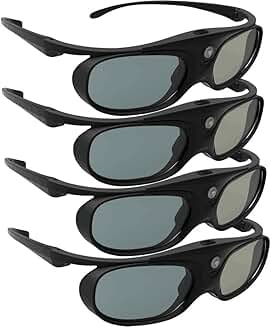 Rechargeable 3D Glasses for DLP-Link Projectors (4 Pack)