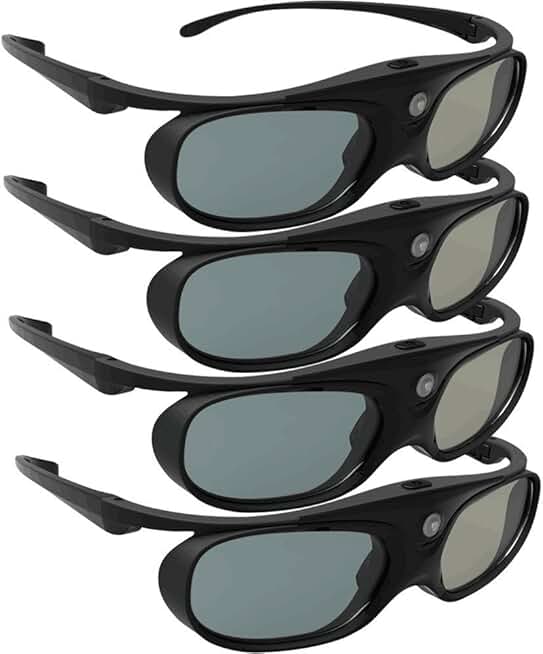 Rechargeable 3D Glasses for DLP-Link Projectors (4 Pack)