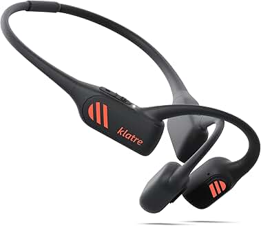 Open Ear Bone Conduction Headphones, Bluetooth 5.2, Sweatproof, Water Resistant, Wireless Sport Headset with Dual Mic