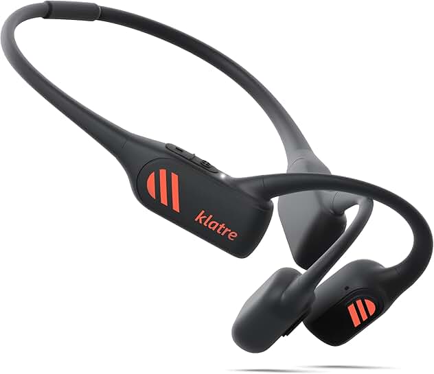 Open Ear Bone Conduction Headphones, Bluetooth 5.2, Sweatproof, Water Resistant, Wireless Sport Headset with Dual Mic