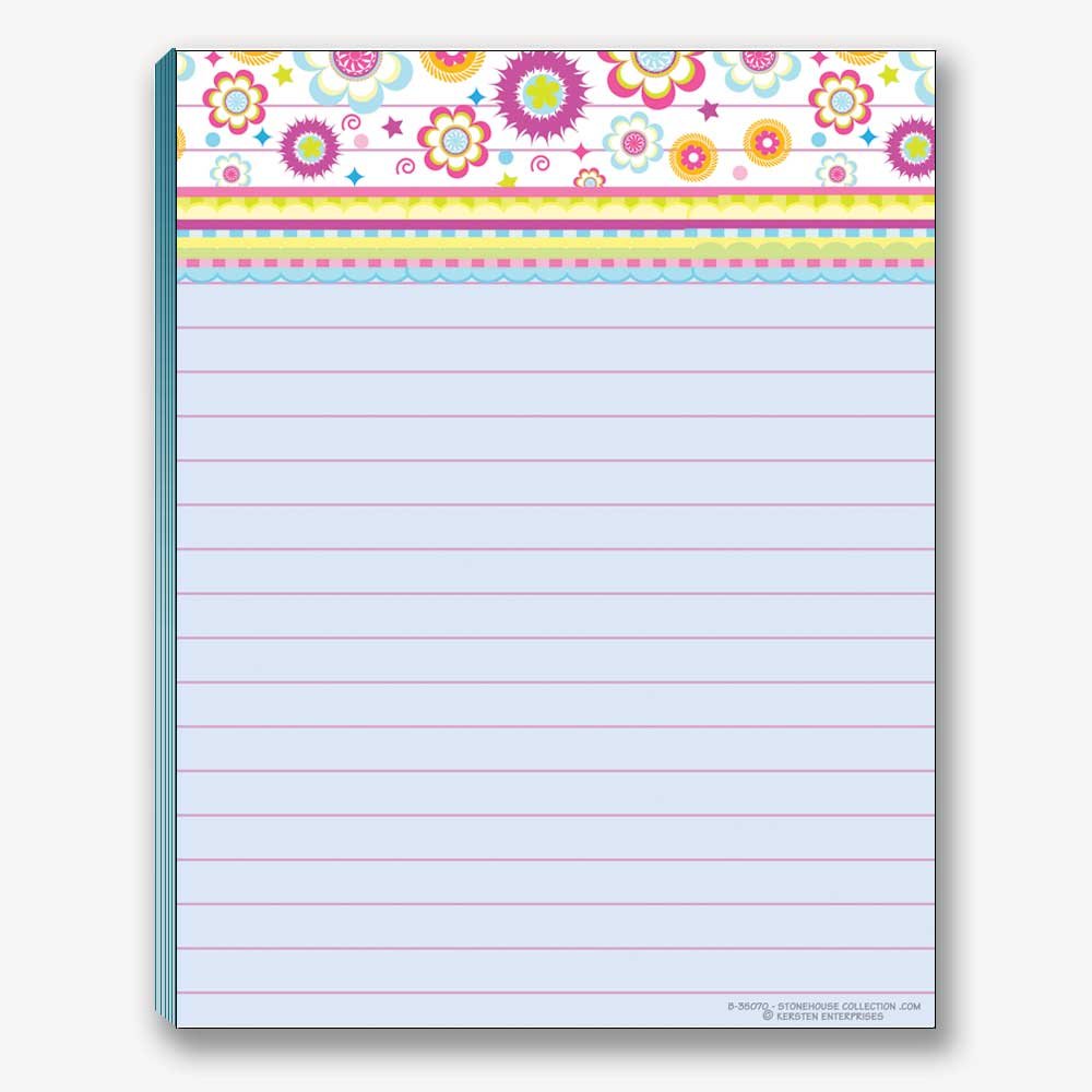 Fun Pattern Notepads, 4 Assorted, Made in USA
