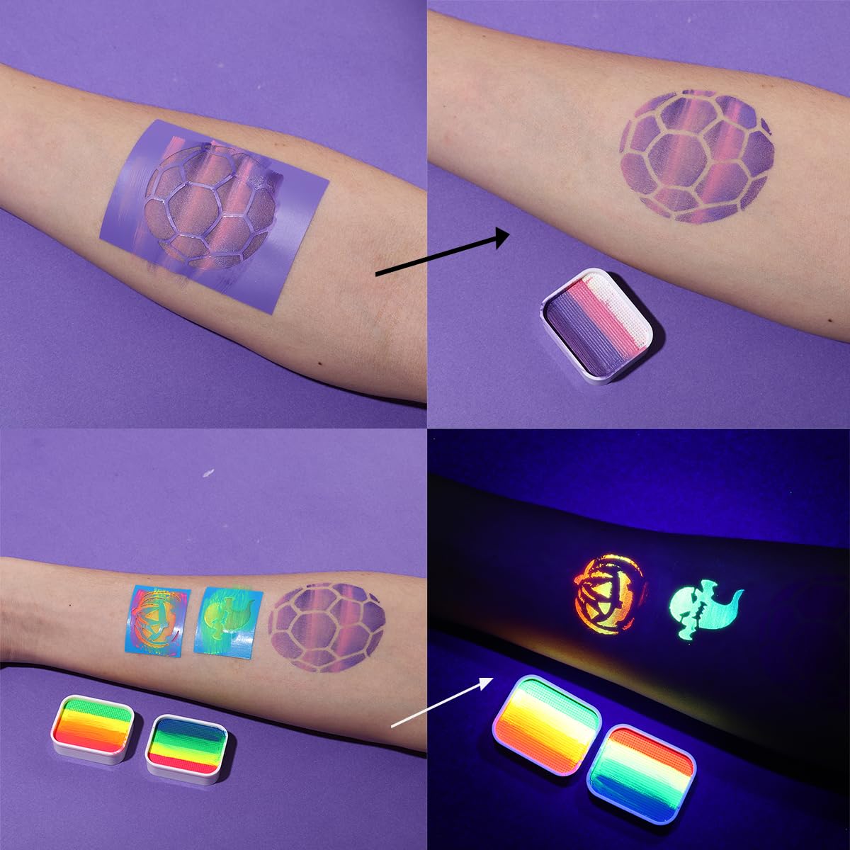Rainbow Palette: 39 Shades Water Activated Face Painting Kit