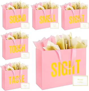 Five Senses Gift Bag with Ribbon Handle and Labels