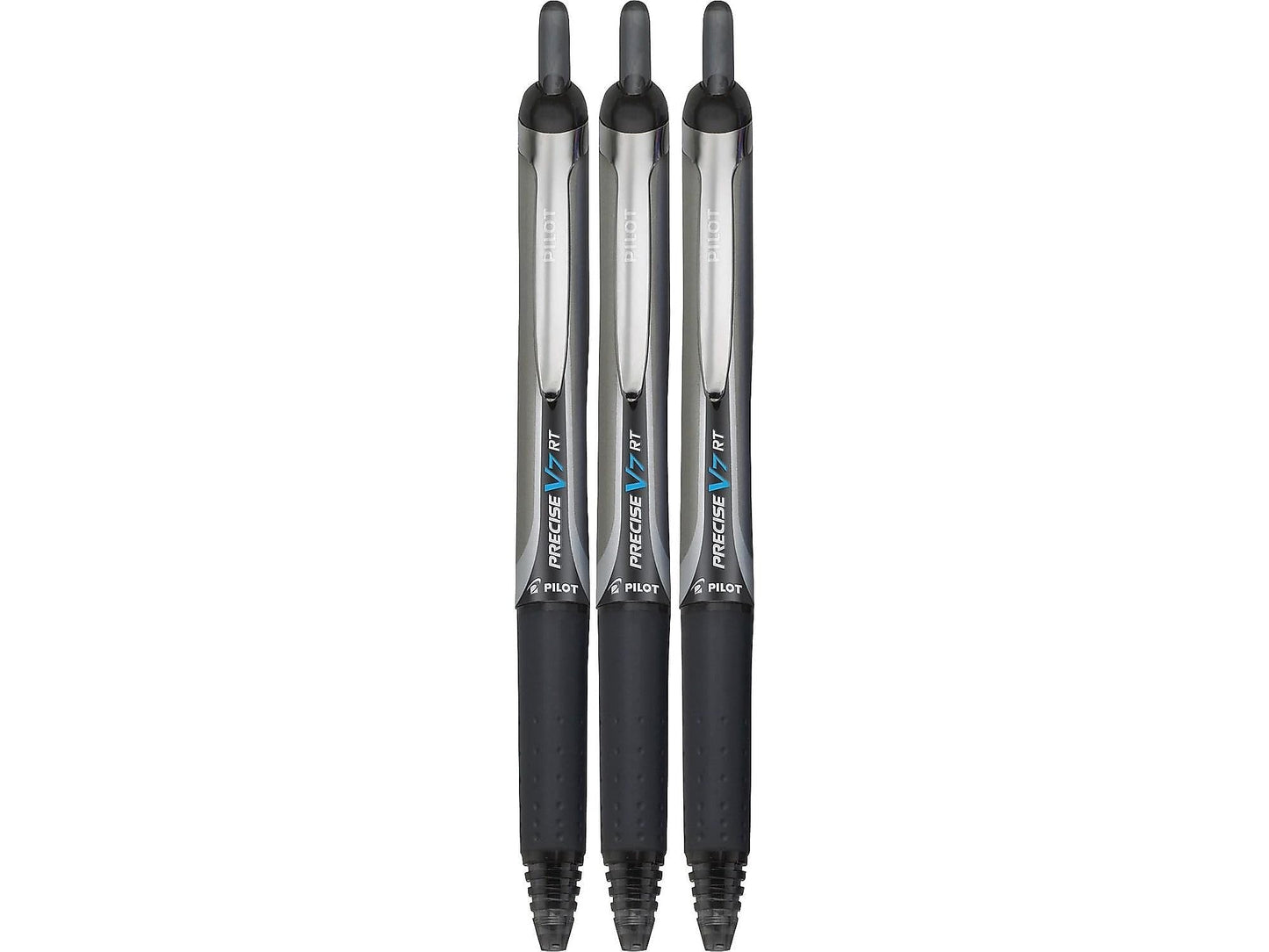 Refillable Fine Point Black Ink Rolling Ball Pens, 3-Pack