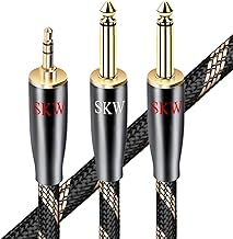 3.5mm to dual 6.35mm instrument cable, 16.4ft