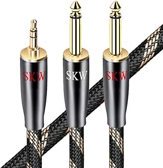 3.5mm to dual 6.35mm instrument cable, 16.4ft