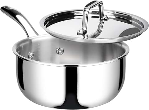 3 Quart Stainless Steel Saucepan with Lid