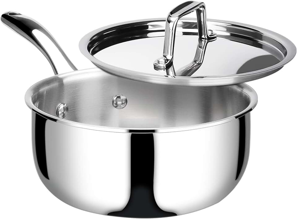 3 Quart Stainless Steel Saucepan with Lid