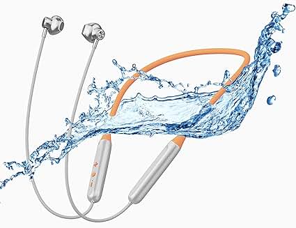 Wireless Neckband Earbuds with Deep Bass, 8-Hour Playtime