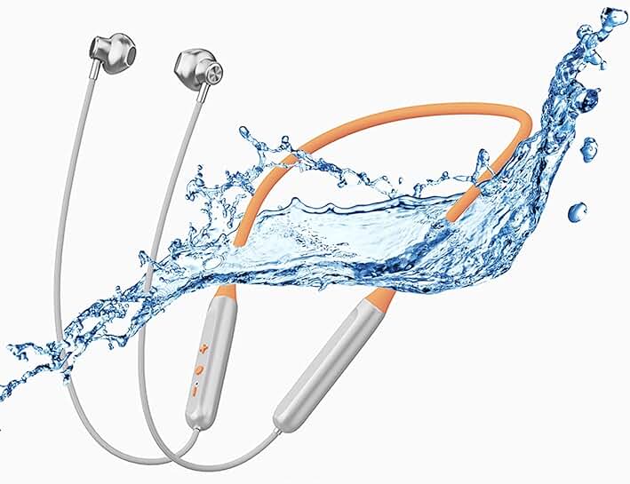 Wireless Neckband Earbuds with Deep Bass, 8-Hour Playtime