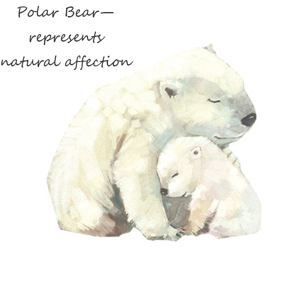 Cute Simple PU Leather Diary with Polar Bear Design
