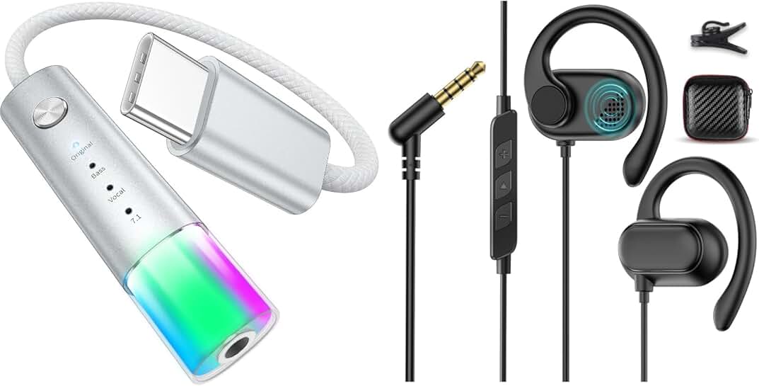 Open Ear Headphone with 3.5mm and USB C Adapter