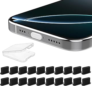 20 Pack Silicone USB C Dust Plugs with Storage Box