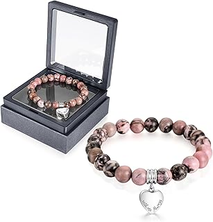 Heart-shaped stainless steel urn bracelet for ashes
