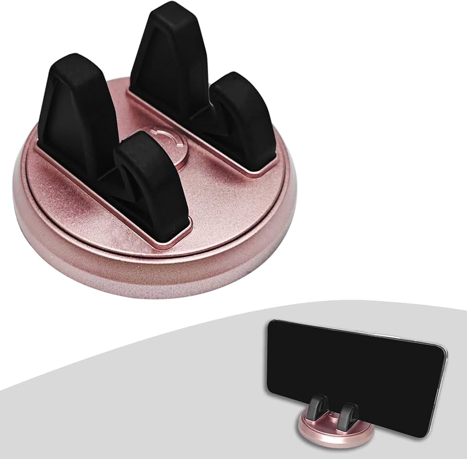 Car Dashboard Phone Holder with 360° Rotation in Pink