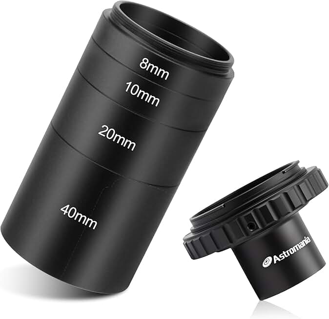 T-Ring and Extension Tube Kit for Canon EOS Cameras