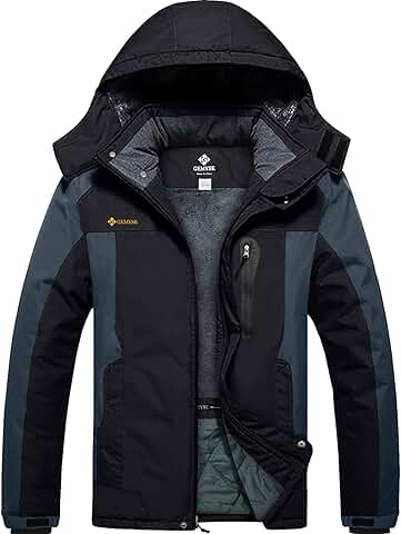 Men's Warm Waterproof Winter Ski Snow Jacket