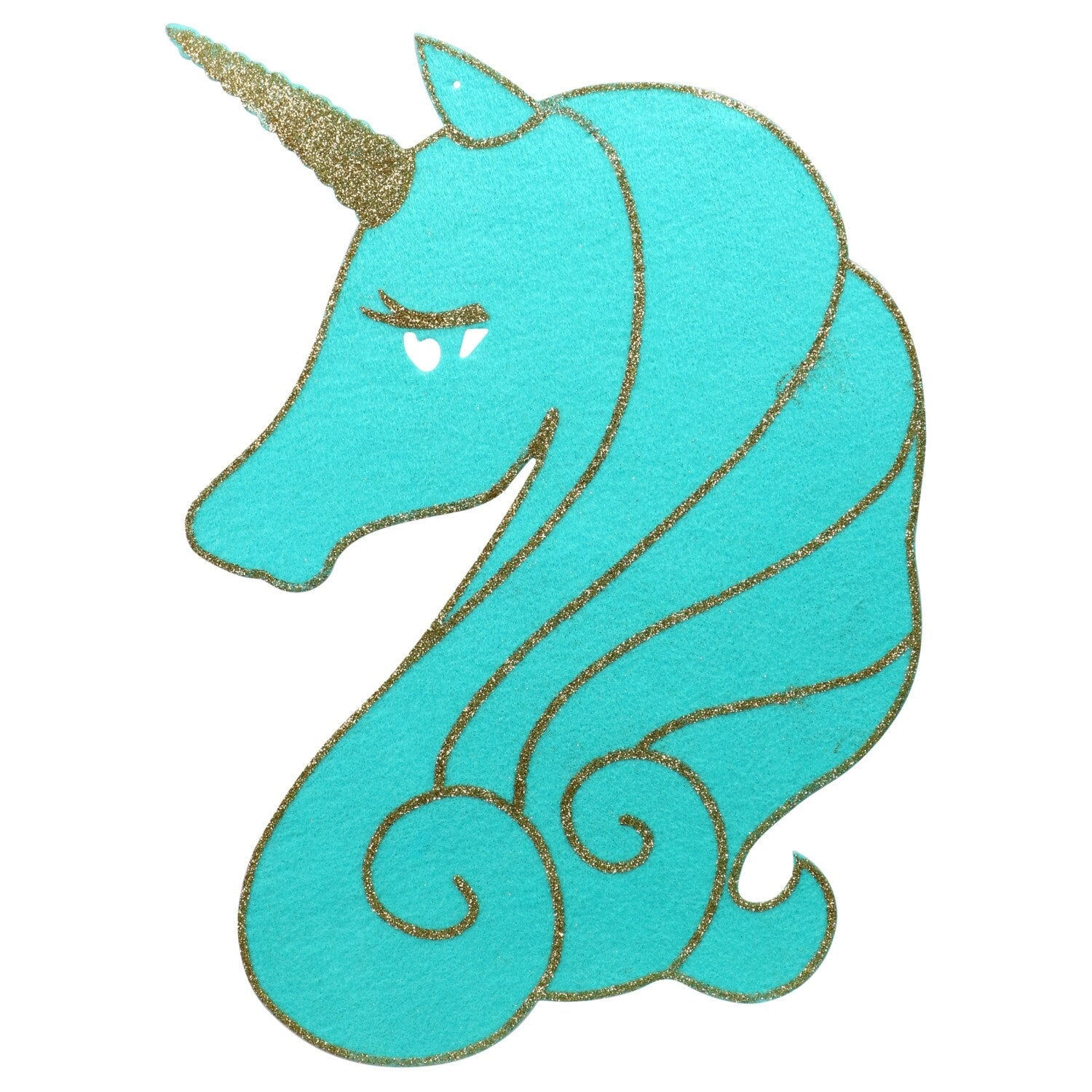 Unicorn Birthday Party Decorations Gold Glitter Accents, 12x13.5 in. (Pack 36)