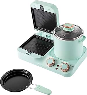 3-in-1 Breakfast Table with Toaster, Pan, and Steamer