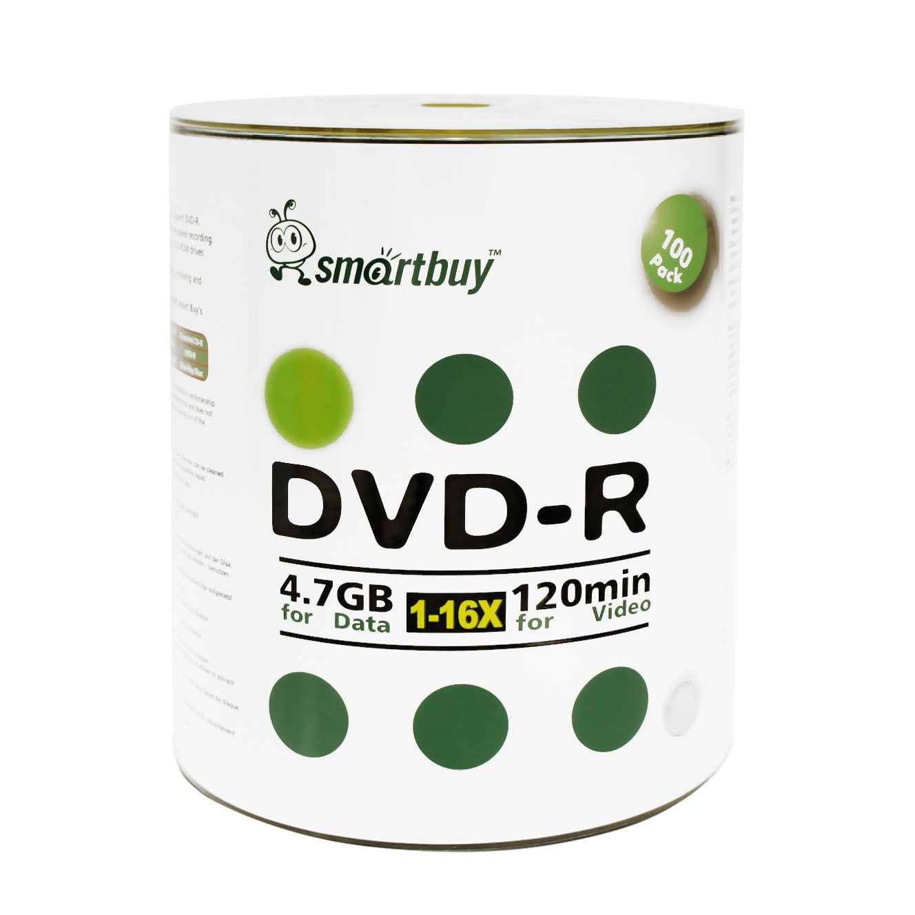 100 Pack DVD-R 4.7gb 16x Logo Blank Data Video Movie Recordable Disc, 100 Disc 100pk