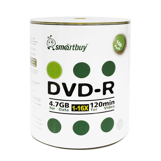 100 Pack DVD-R 4.7gb 16x Logo Blank Data Video Movie Recordable Disc, 100 Disc 100pk