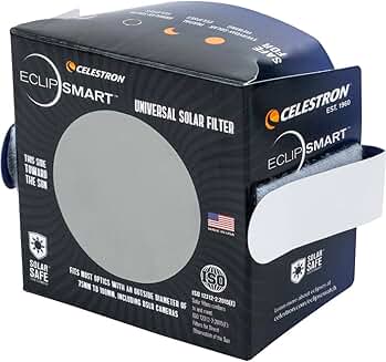 Safe Solar Eclipse Filter for Telescopes and Cameras