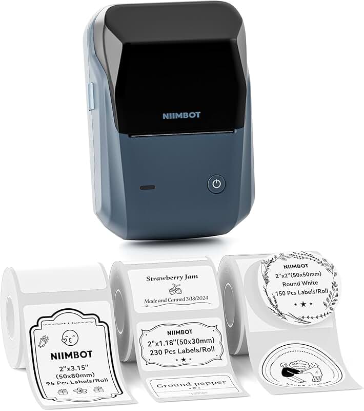 Label Maker with Tape and Stickers for Office and Home