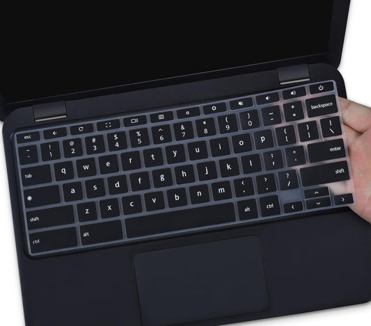 Black keyboard cover for Chromebook and laptop models