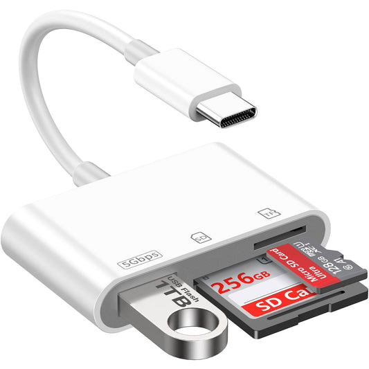USB-C SD Card Reader for iPhone, iPad, MacBook, Galaxy