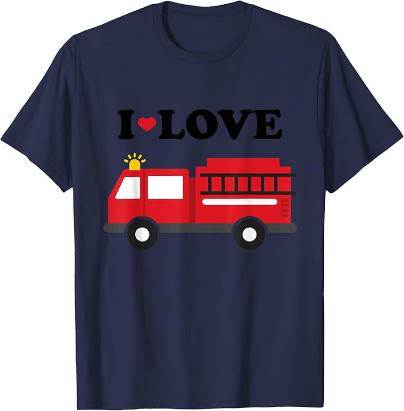 Kids Firefighter Truck T-Shirt for Toddlers