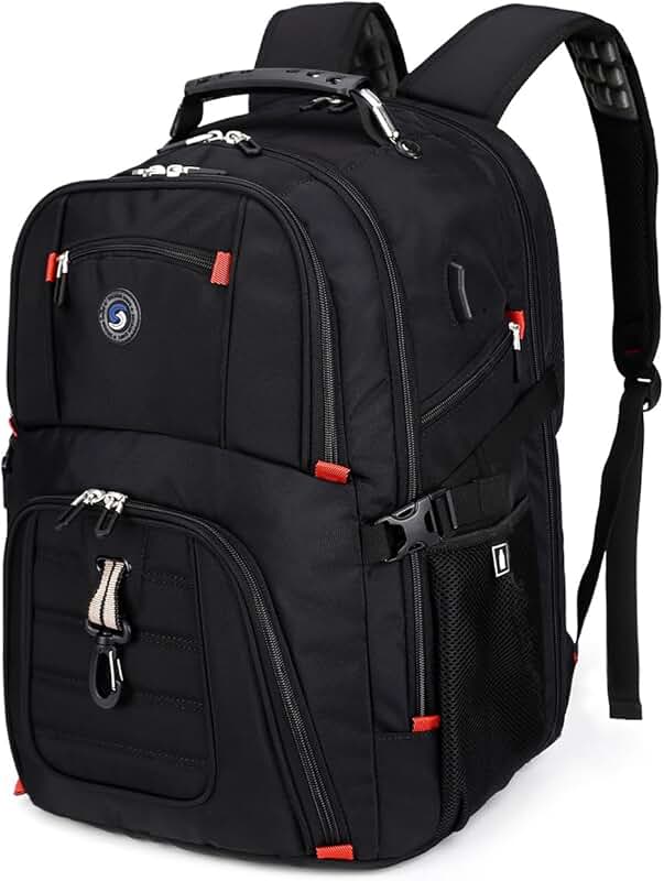 Large 50L Travel Laptop Backpack with USB Port
