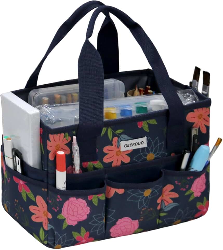 Multi-Pocket Craft Organizer Tote Bag