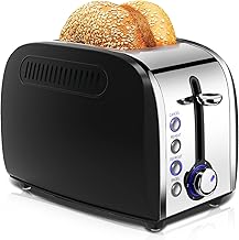 2-Slice Stainless Steel Toaster with Wide Slots