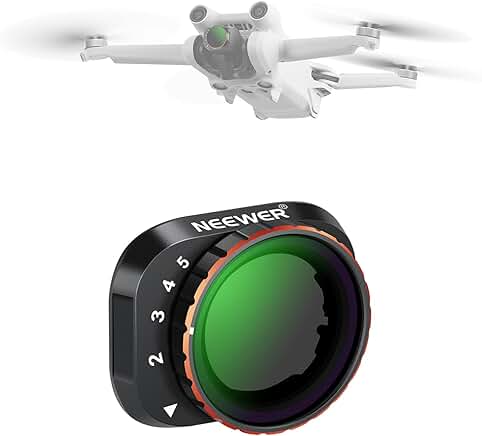 Variable ND Filter for Drone Camera, ND2-32, Slim Frame
