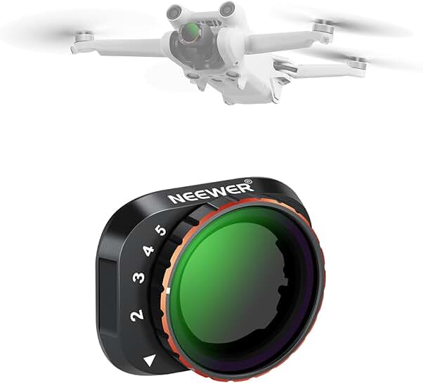 Variable ND Filter for Drone Camera, ND2-32, Slim Frame