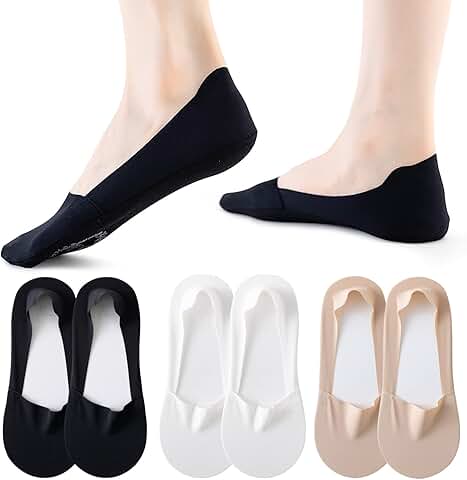 Six or eight pairs of women's invisible no-show liner socks