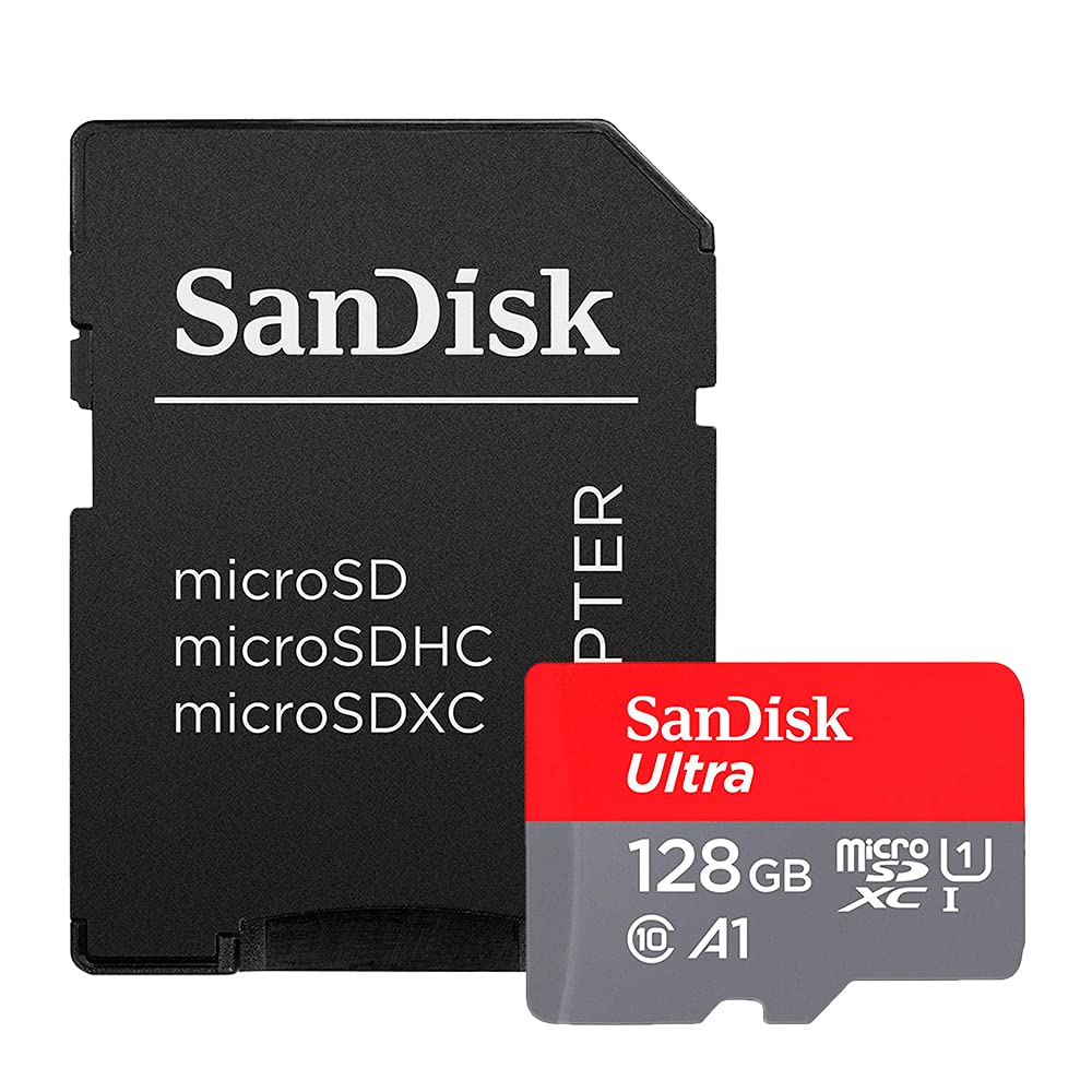 Ultra 128GB UHS-I Class 10 MicroSDXC Memory Card Up to 80mb/s SDSQUNC-128G with Adapter