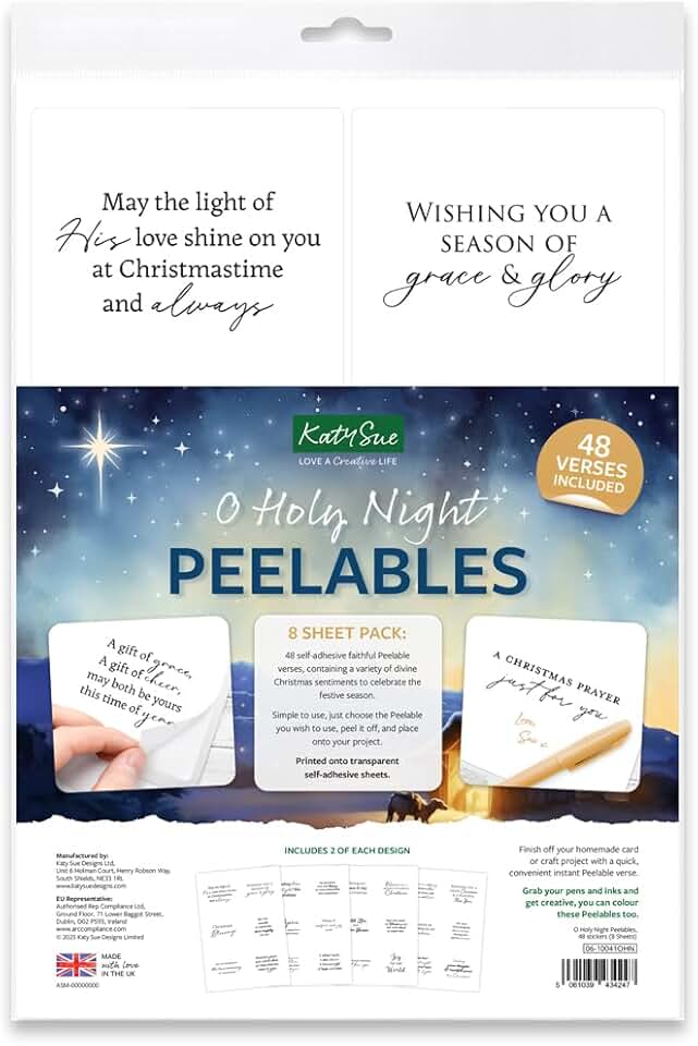 Christmas Holy Night Sticker Set for Card Making