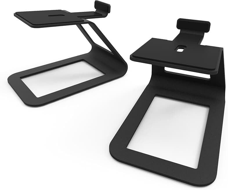 Elevated Desktop Speaker Stands for Medium Bookshelf Speakers