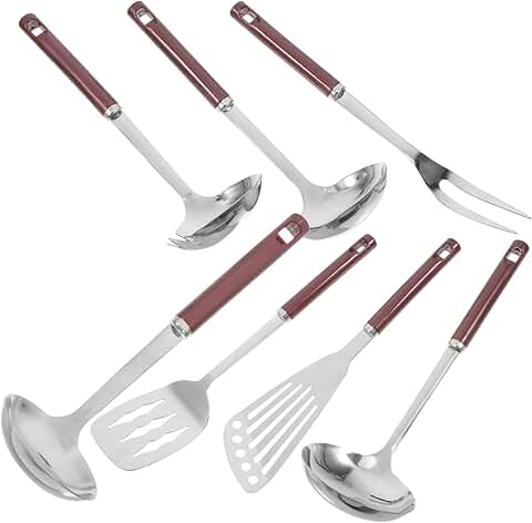 7-Piece Stainless Steel Kitchen Utensil Set for Cooking