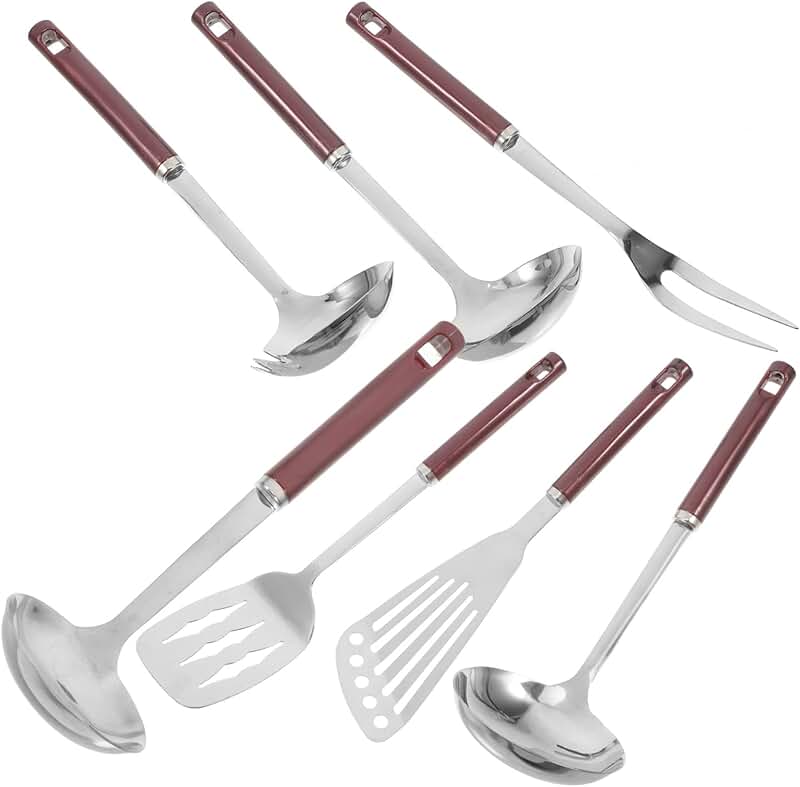 7-Piece Stainless Steel Kitchen Utensil Set for Cooking