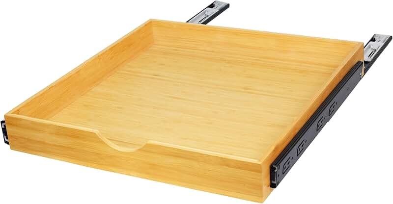 Bamboo Pull Out Drawer for Cabinets 20" W x 21" D