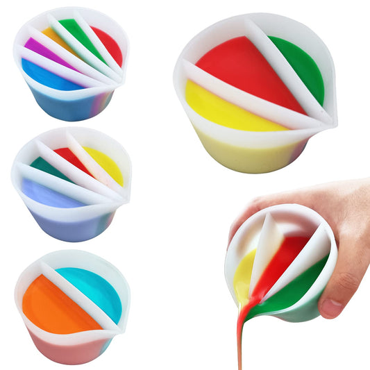 Split Cup for Paint Pouring Silicone Reusable 9cm
