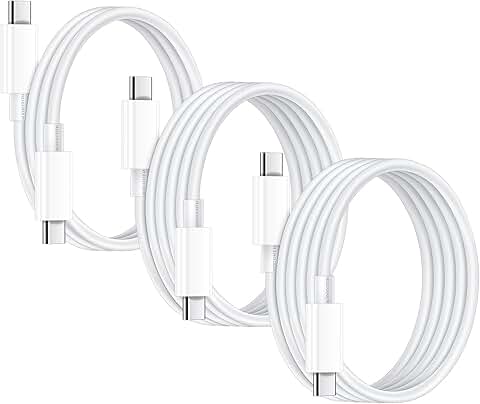 60W USB C to USB C Charging and Data Cable, 3 Pack