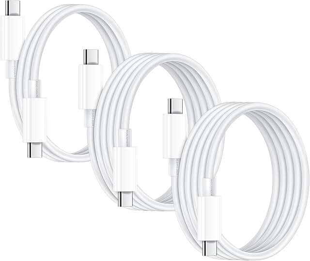 60W USB C to USB C Charging and Data Cable, 3 Pack
