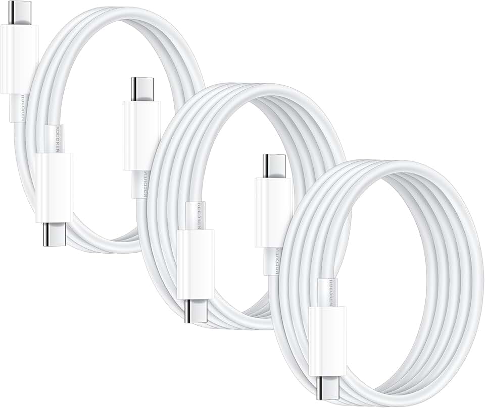 60W USB C to USB C Charging and Data Cable, 3 Pack