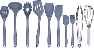 10-Piece Silicone Kitchen Utensil Set in Gray