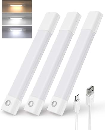 3 Pack 7" Wireless Motion Sensor Lights with Dimmable LEDs