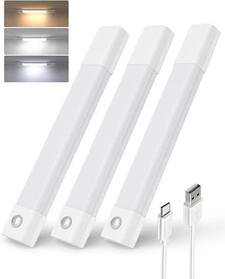 3 Pack 7" Wireless Motion Sensor Lights with Dimmable LEDs